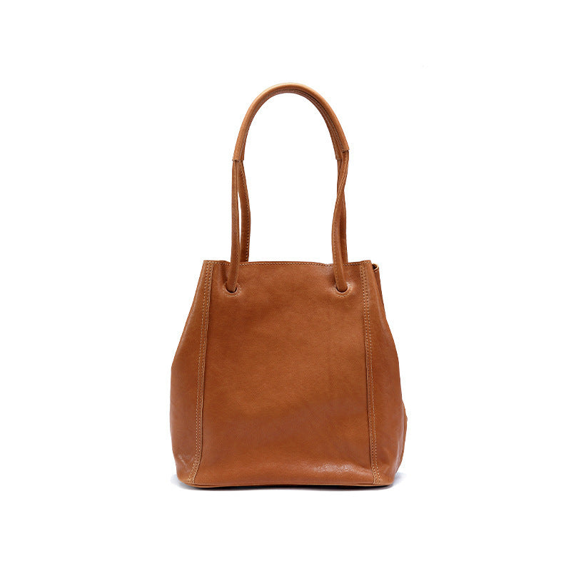 Soft Leather Bucket Bag Female Genuine Leather Crossbody - New Star Living