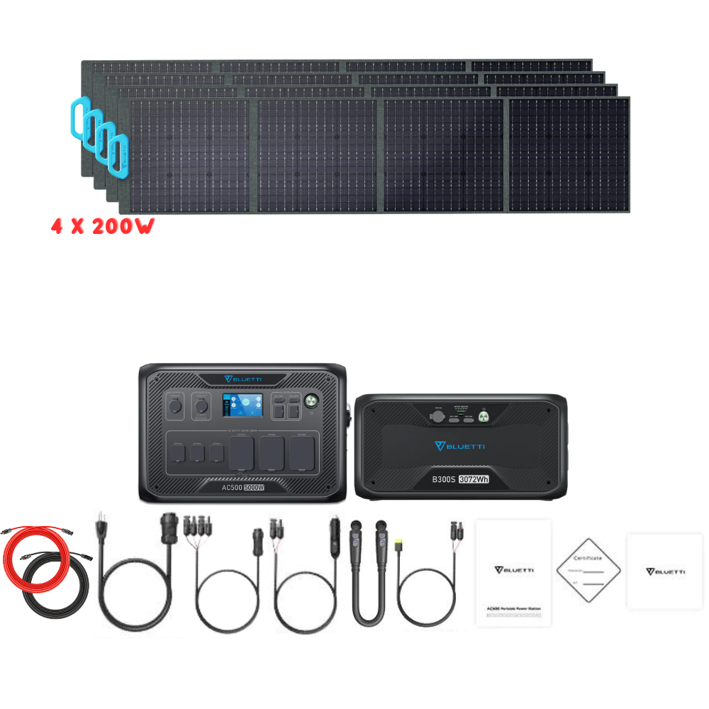 Bluetti AC500 5000W Power Station w/ 2 B300S 6144Wh LiFePO4 Battery for  Home Use